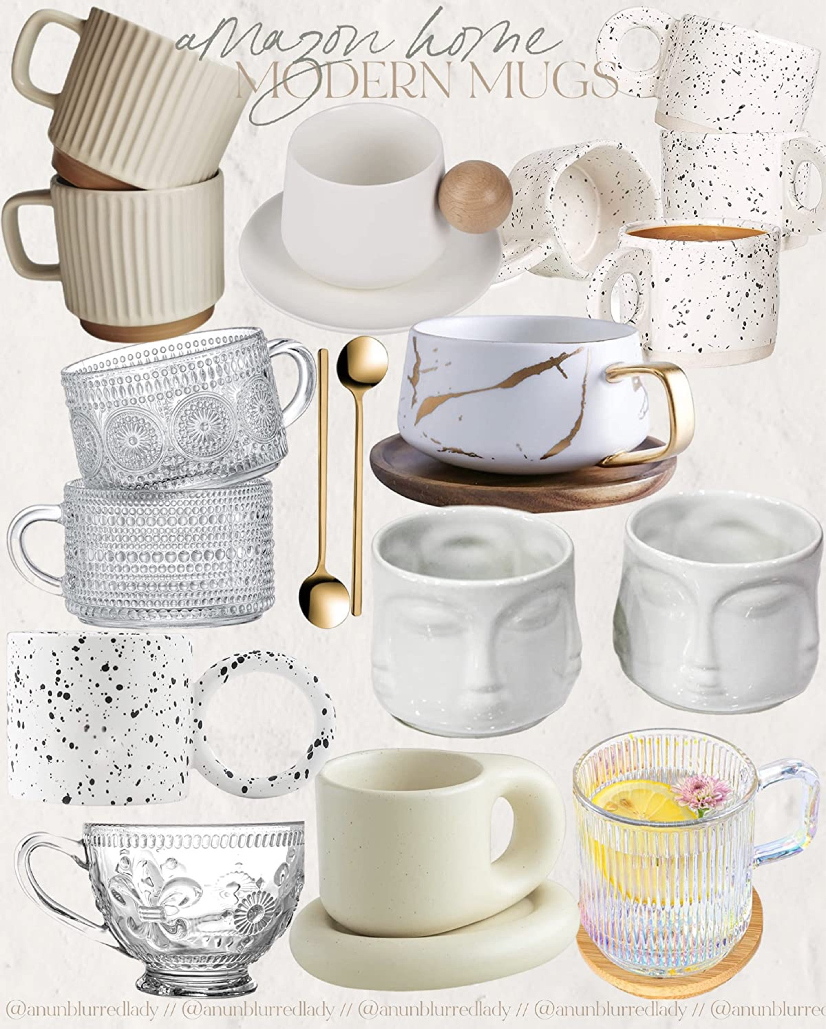 The cutest amazon modern mugs to elevate your morning coffee routine! #Founditonamazon #amazonhome // amazon mug edit, amazon coffee finds, pretty mugs on amazon, trendy mugs, feminine finds, amazon top mugs

#LTKhome #LTKsalealert #LTKFind