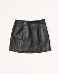 Vegan Leather Mini Skort | Abercrombie & Fitch (US)