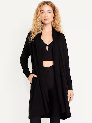 Live-In Open-Front Longline Wrap | Old Navy (US)