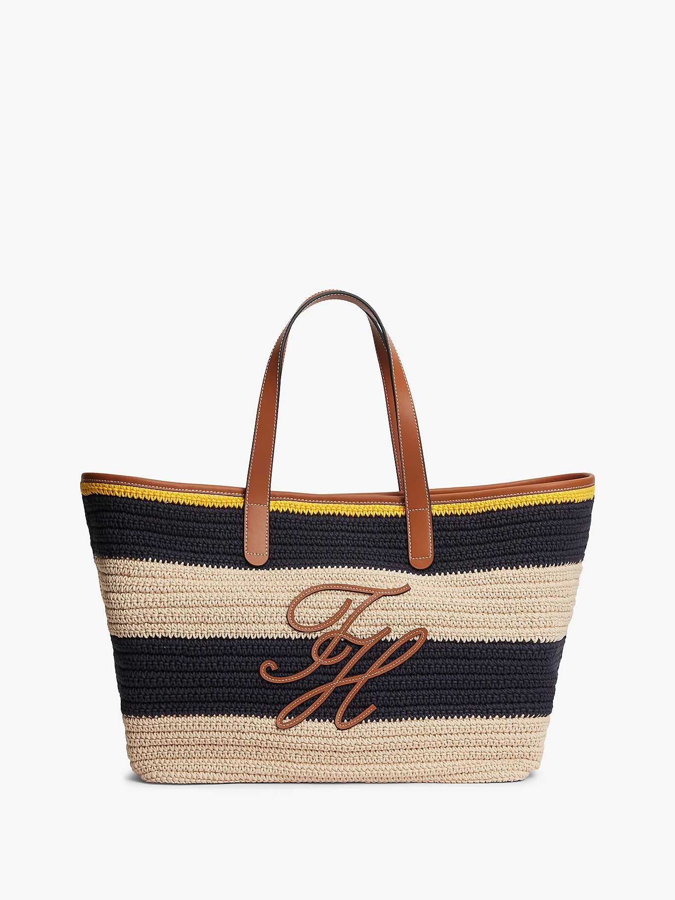 Woven Stripe Logo Appliqué Tote Bag | Multi | Tommy Hilfiger | Tommy Hilfiger UK