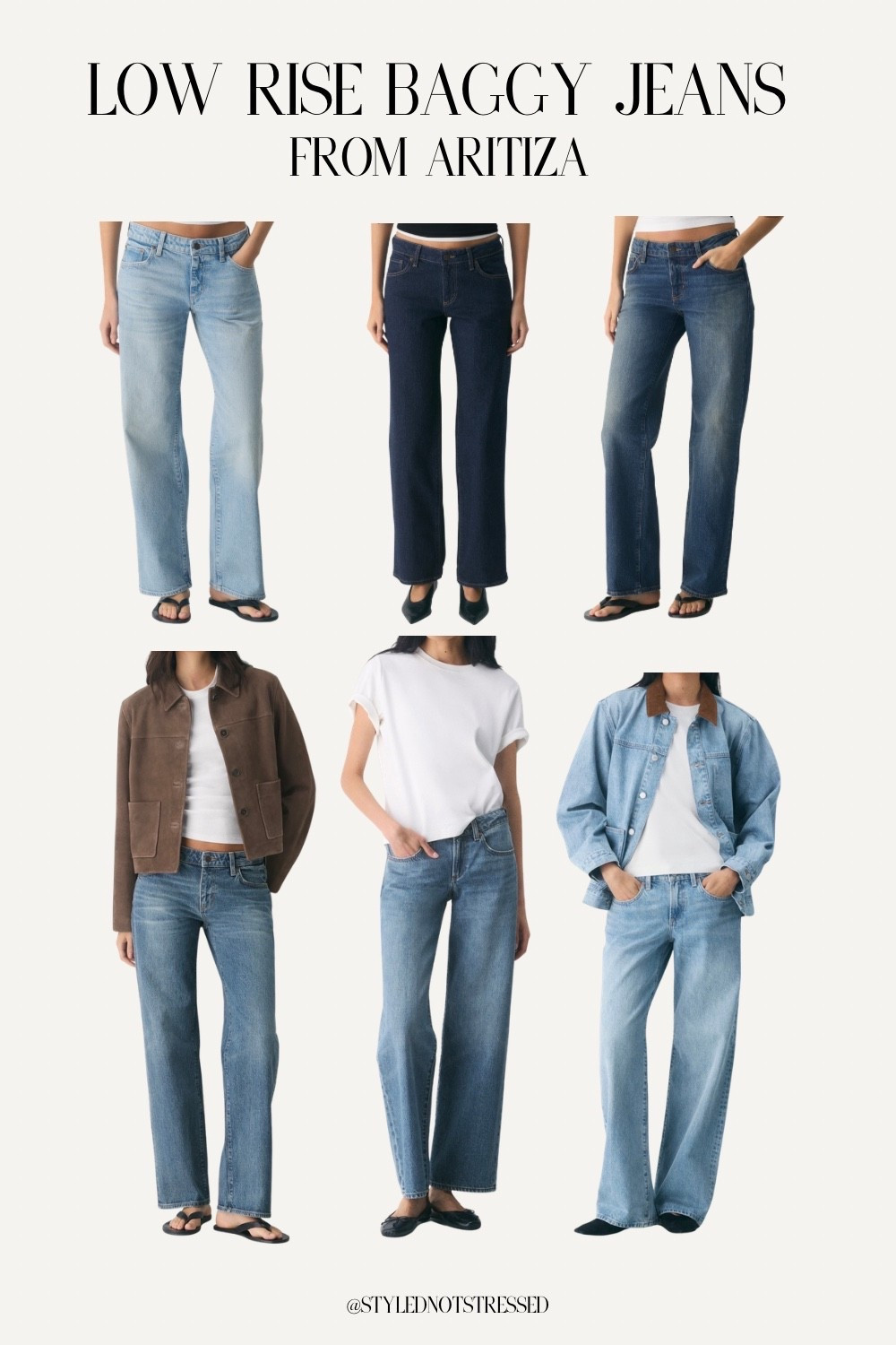 Aritzia low rise baggy jeans are back and so easy to style for everyday outfits. Sharing the 90’s Super Low Rise Baggy Jean and the Salma Super Low Rise Straight Jean — relaxed fit denim that works with basics, jackets, and elevated casual looks. Great staple jeans you can wear year round. PSA I sized up one size  

Hashtags for visibility:
#LTKStyle #LTKDenim #LTKFinds #Aritzia #BaggyJeans #LowRiseJeans #DenimTrend #EverydayStyle #CasualOutfit #CapsuleWardrobe #OutfitInspo #RelaxedDenim #AritziaStyle #90sStyle #StraightLegJeans

#LTKWorkwear #LTKootd #LTKPetite