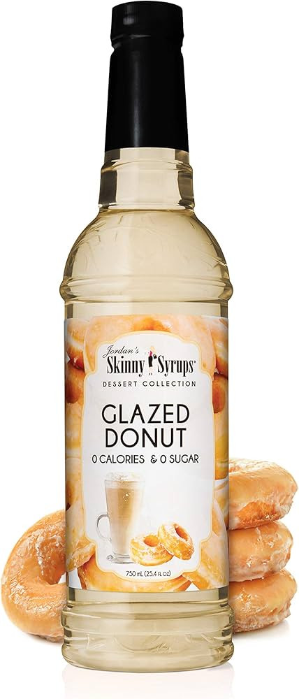 Jordan's Skinny Syrups Sugar Free Coffee Syrup, Glazed Donut Flavor Drink Mix, Zero Calorie Flavo... | Amazon (US)
