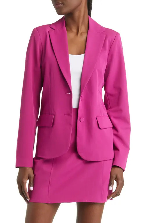 band of the free Marjorie Two-Button Blazer in Fuchsia at Nordstrom, Size X-Small | Nordstrom