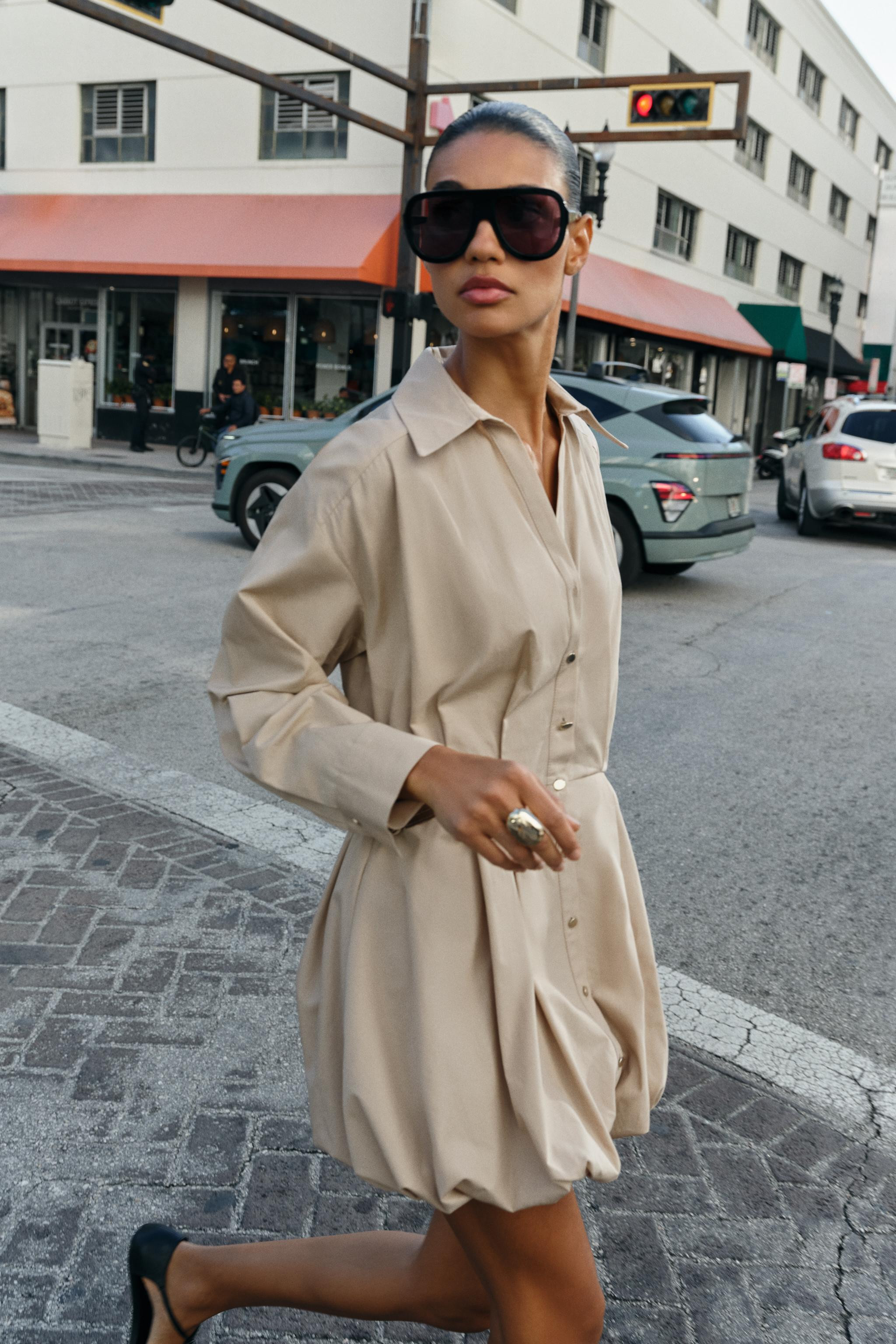 MIDI DRESS WITH BELT | Zara UK