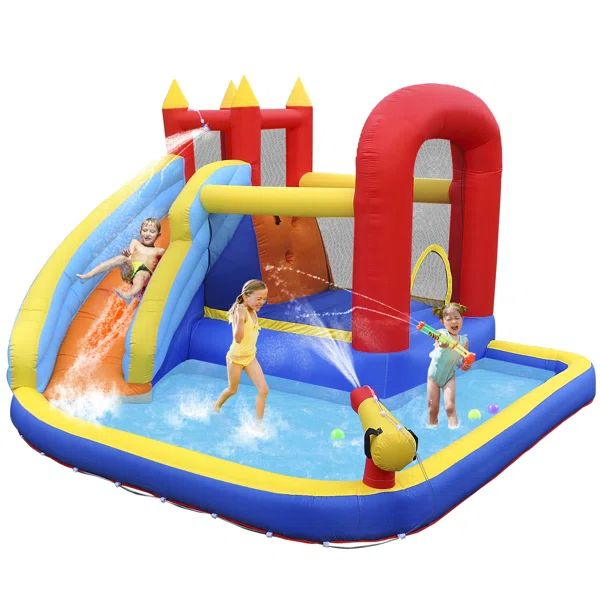 12' x 12' Bounce House with Water Slide and Air Blower | Wayfair North America