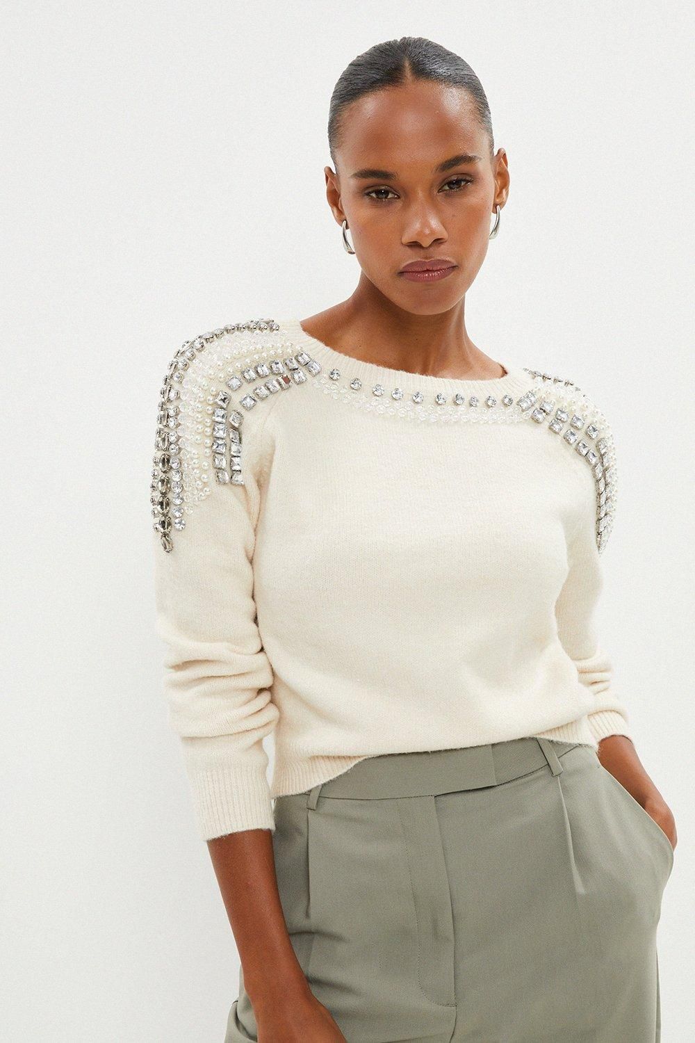 Pearl Detail Knitted Jumper | Coast UK & IE