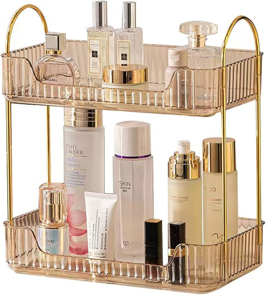 Bathroom Counter Organizer Countertop Storage, Cosmetics Skincare Shelf Organizer, Makeup Organiz... | Amazon (US)