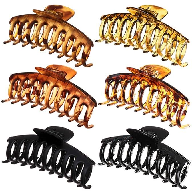 Claw Clips Large Hair Claw Clip Leopard Print Jumbo Hair Jaw Clip Tortoise Claw Clip for Women Lo... | Amazon (US)