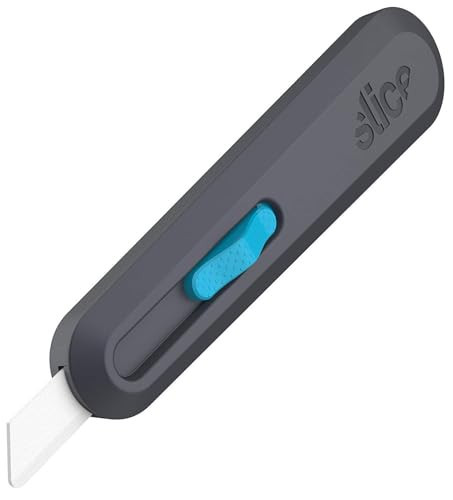 Slice Smart-Retract Utility Knife | Blade Automatically Retracts as Cutting Motion Finishes | Heavy Duty Box Cutter | Safe Ceramic Blade Lasting 11x Longer than Metal | 1 Pack | Amazon (US)