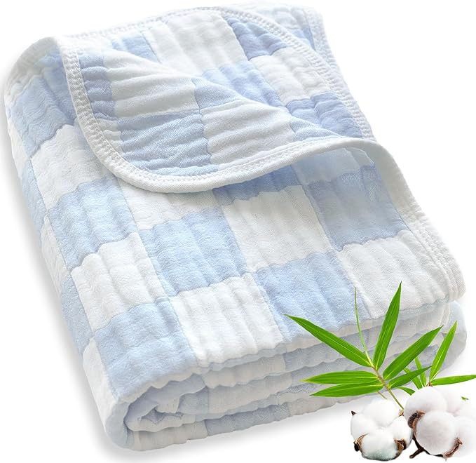 Muslin Baby Blankets for Boys Girls, 70% Cotton and 30% Rayon Blanket for Infant Toddler, Super S... | Amazon (US)