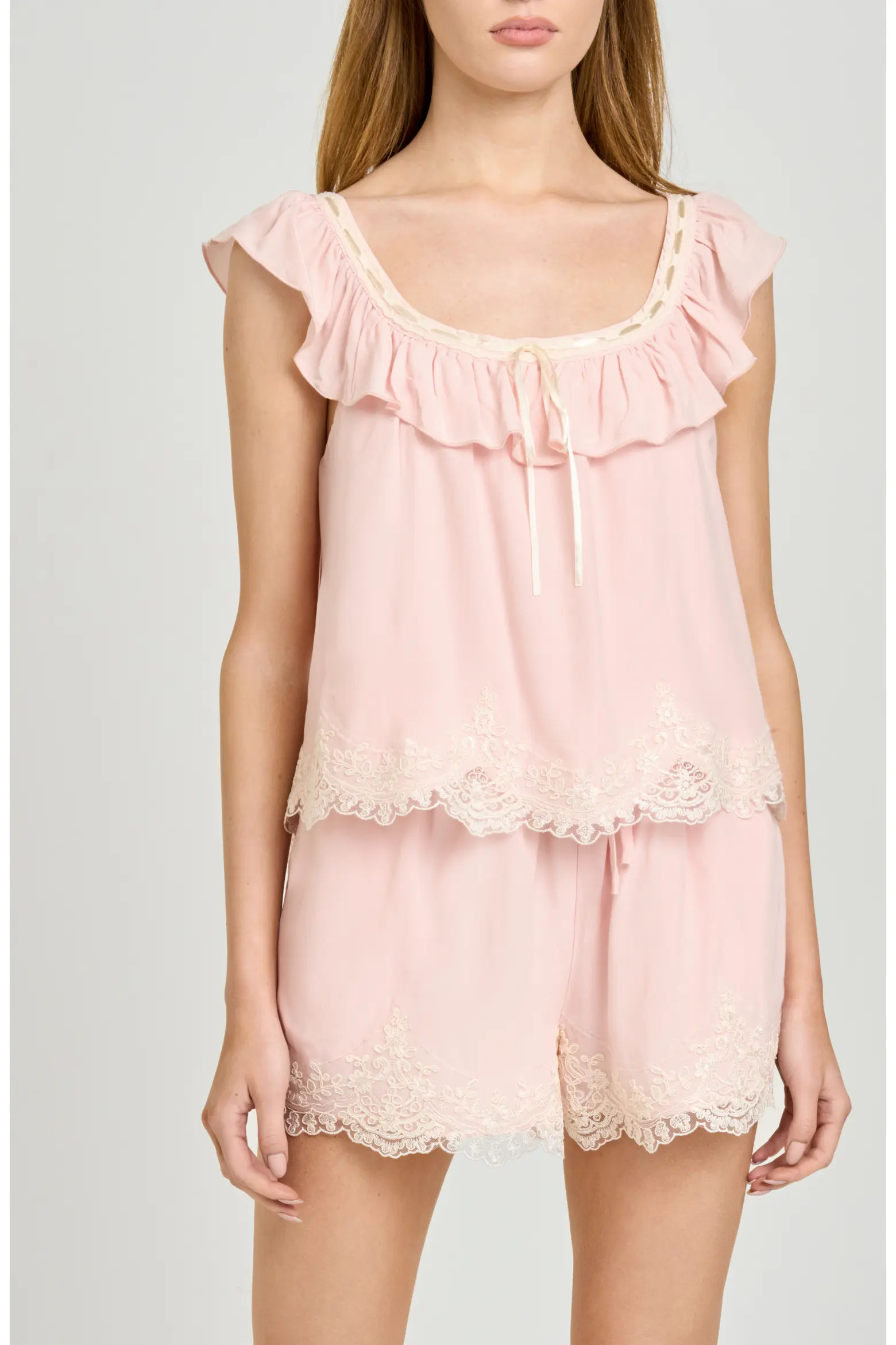 Wendy Lace Trim Ruffle Collar Top (Women) | Nordstrom | Nordstrom