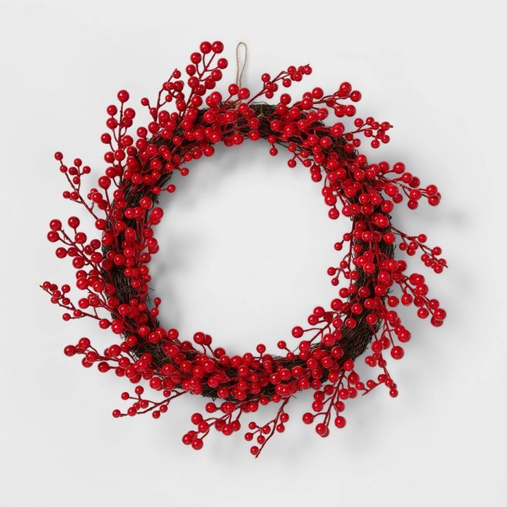 21" Red Berry Artificial Christmas Wreath - Wondershop™ | Target
