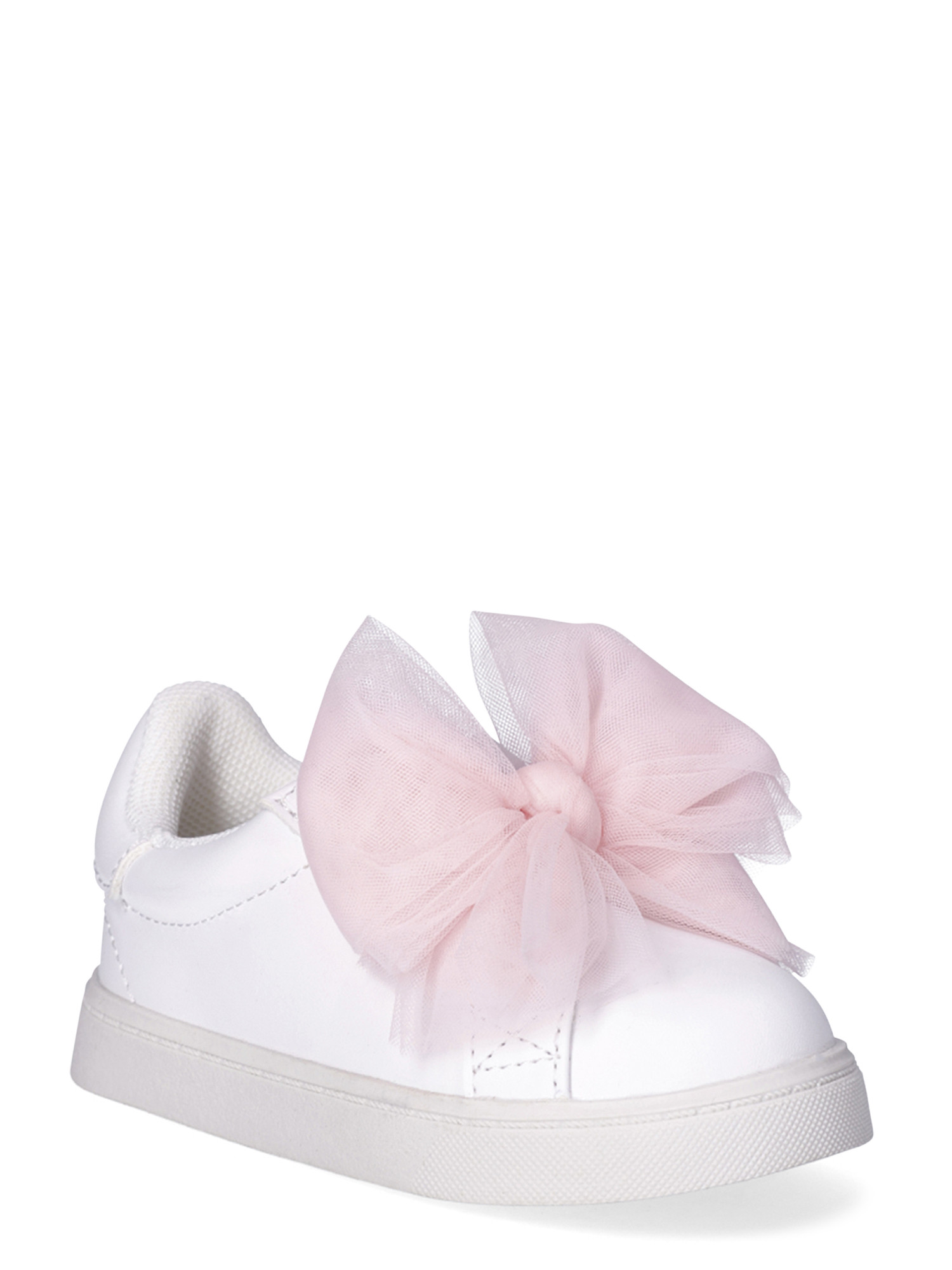 Wonder Nation Baby Girls Bow Sneakers, Sizes 2-6 | Walmart (US)