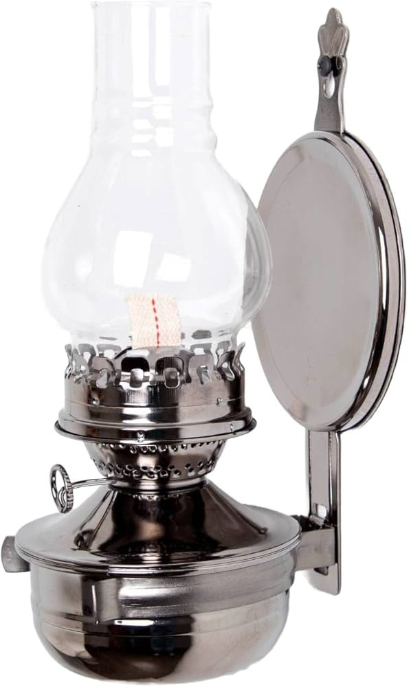 Lehman's Woodshed Wall Mount Oil Lamp, 20 Ounce Kerosene Fuel Lantern with Removable Silver Refle... | Amazon (US)