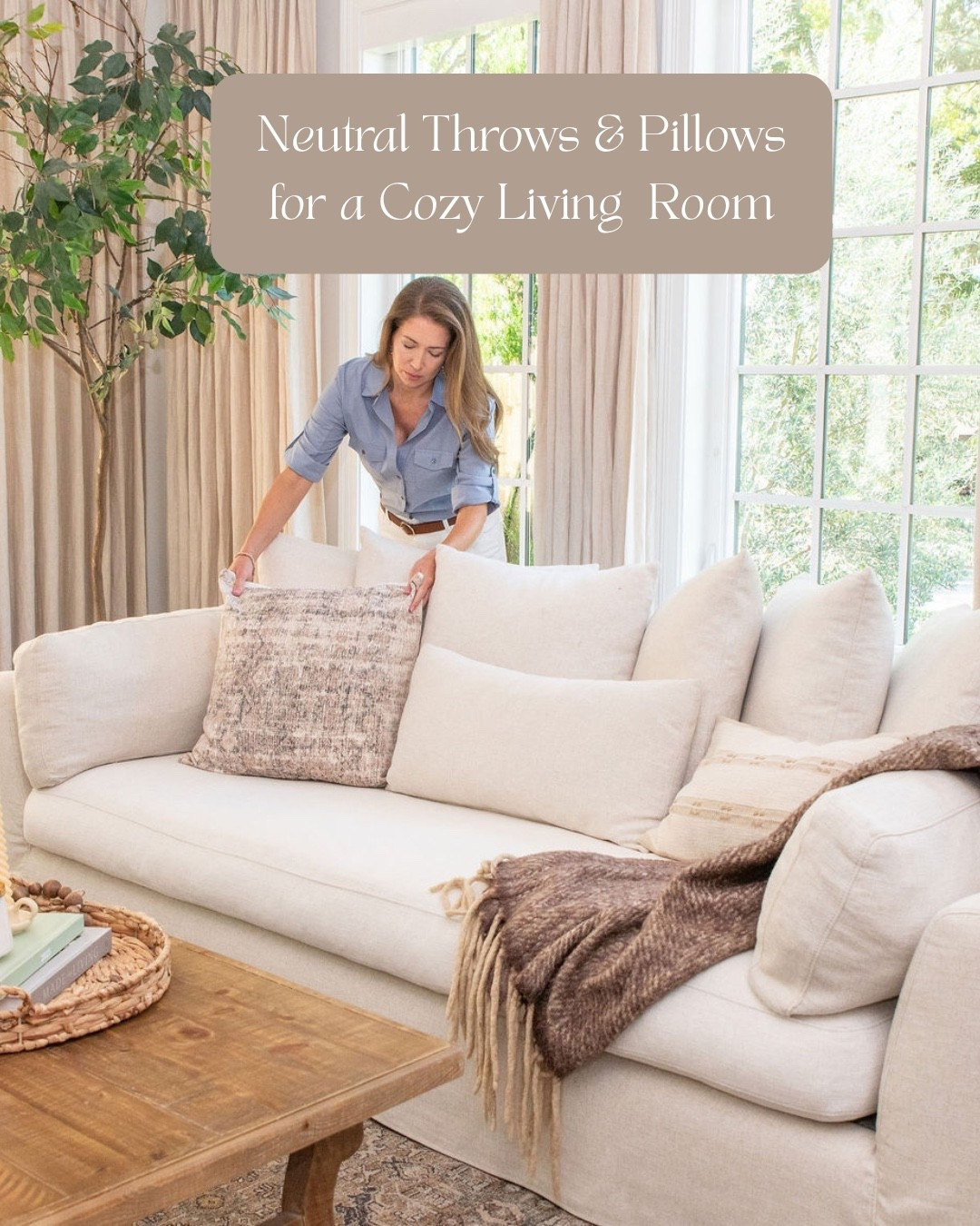 Neutral throws and pillows are one of the easiest ways to make a living room feel cozy without changing the whole space. I love mixing a few soft textures with simple neutral tones so everything still feels calm and relaxed. Sharing some favorites that give that layered, cozy look.

#LTKHome