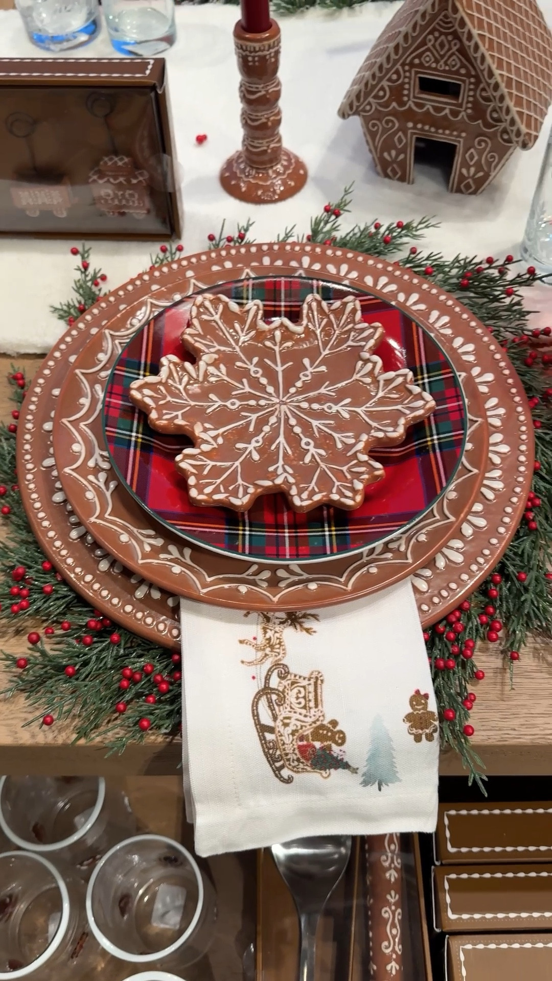 This gingerbread tablescape is pure holiday joy! ✨🍪🎄 A festive mix of Pottery Barn’s iconic gingerbread dinnerware and classic tartan details creates a look that feels both whimsical and timeless. ❤️ With the collection on sale right now, it’s the perfect moment to set a table that feels warm, nostalgic, and ready for Christmas gatherings. 🎅🏻 Every detail adds to that cozy, storybook holiday charm we all love! ☺️ #PotteryBarn #ChristmasDecor #HolidayEntertaining

#LTKSaleAlert #LTKHome #LTKHoliday