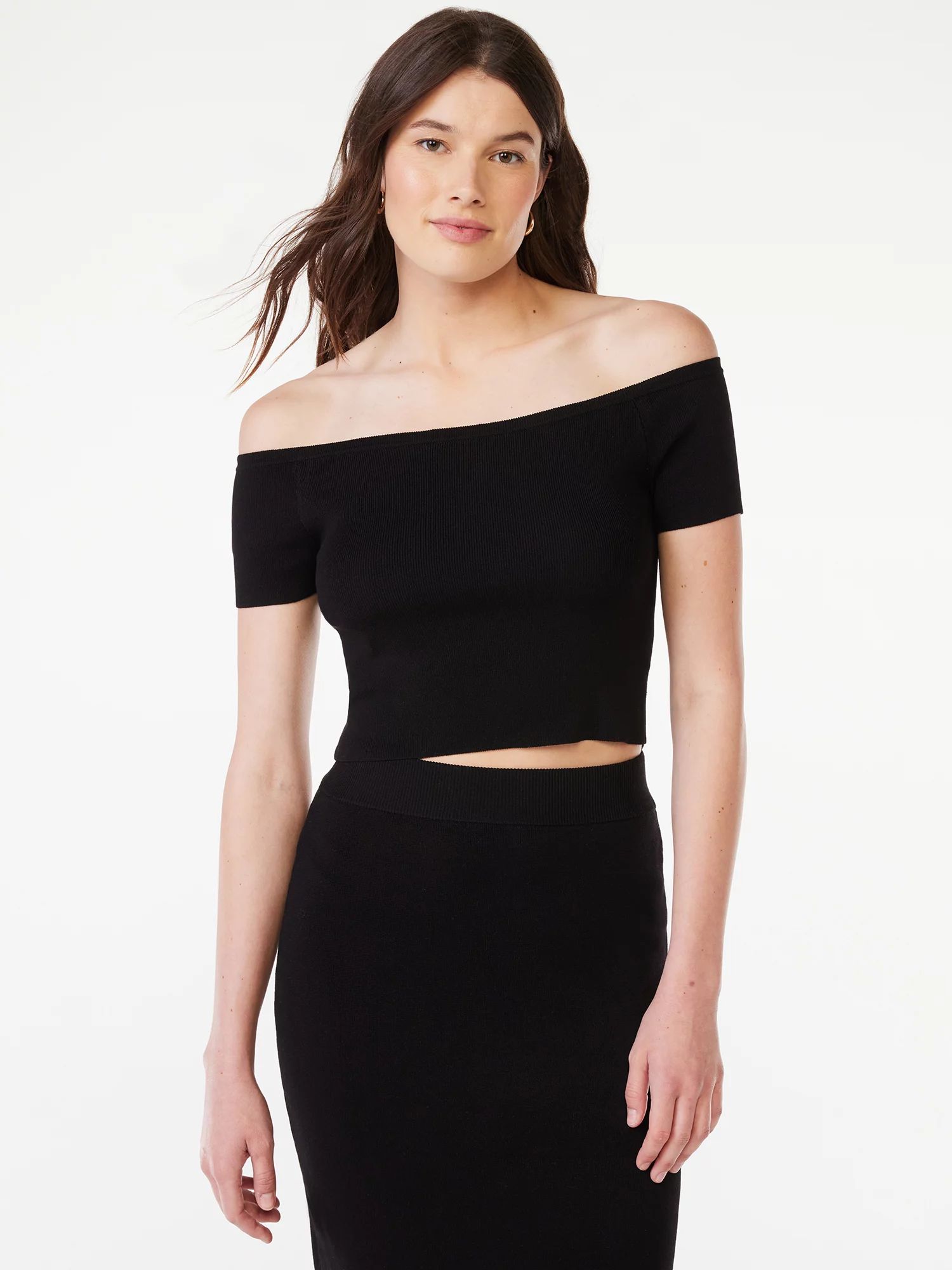 Free Assembly Women's Off Shoulder Sweater Top, Sizes XS-XXXL | Walmart (US)
