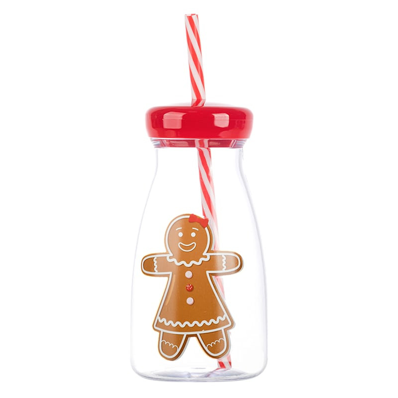 Gingerbread Girl Milk Bottle, 13oz | At Home