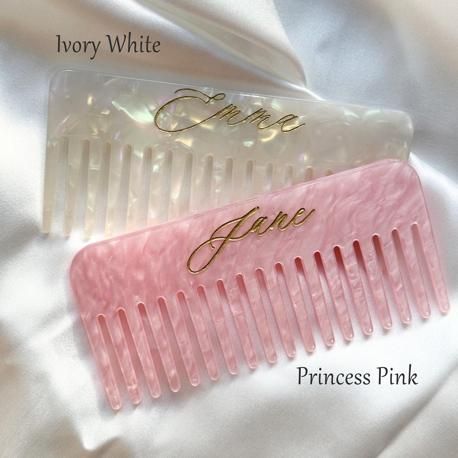 Custom Name Hair Comb, Personalized Engraved Comb With Any Text, Bridesmaid Gift, Birthday Gift f... | Etsy (US)