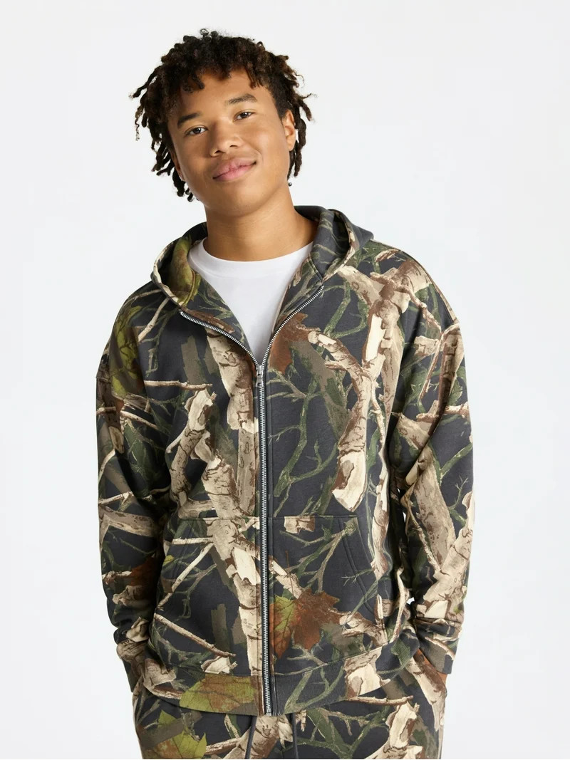 No Boundaries Zip Hoodie with Long Sleeves, Men's & Big Men's | Walmart (US)
