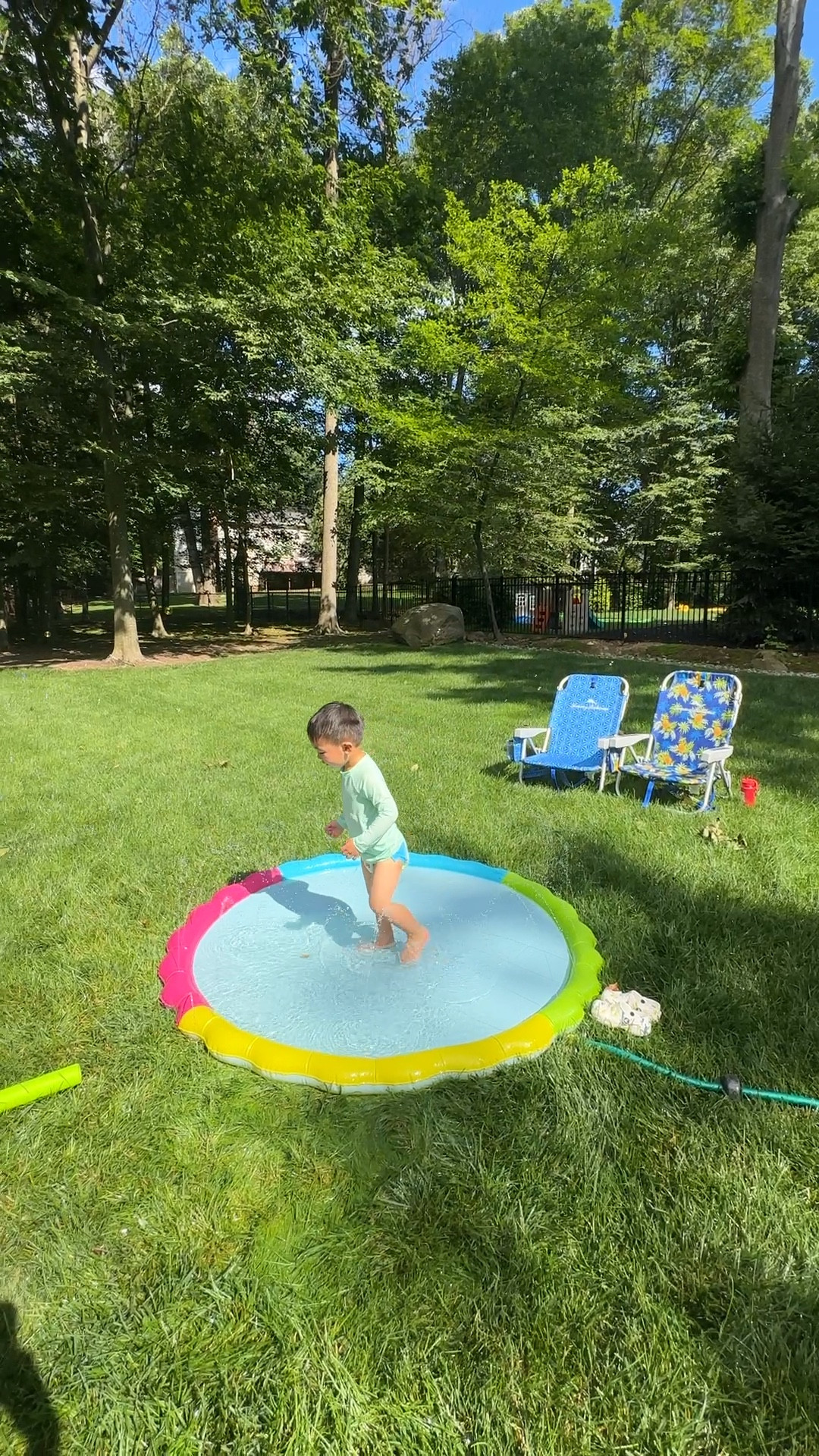 The only sprinkler pad I would recommend! The material is anti slip, which makes a huuuuge difference! 

#LTKFamily #LTKSeasonal #LTKKids