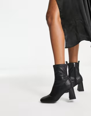 Schuh Bella heeled sock boots in black | ASOS (Global)