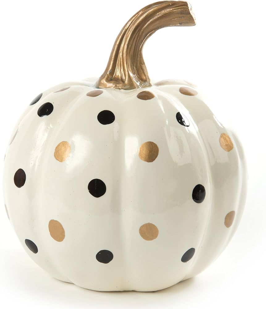 MACKENZIE-CHILDS Ivory Dotty Pumpkin, Decorative Resin Autumn and Halloween Home Decor | Amazon (US)