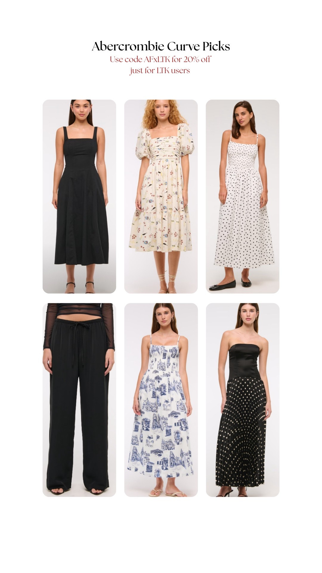 Curve picks from Abercrombie & Fitch - Use code AFxLTK for 20% off 


Spring Summer Plus Size Outfits Holiday Dresses 

#LTKplussize #LTKuk #LTKxAFSale