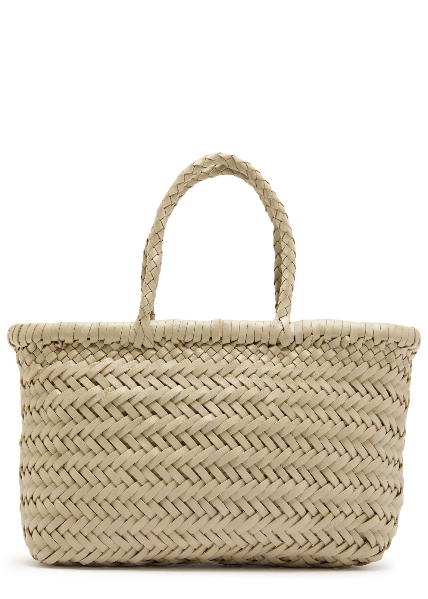 Mini Flat Gora woven leather top handle bag | Harvey Nichols