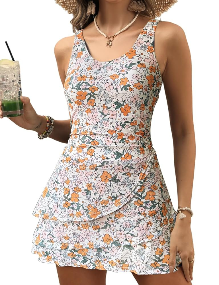 CiCiBird Women One Piece Tummy Control Swimsuit Modest Swim Dress Bathing Suit Skirt Swimwear | Amazon (US)