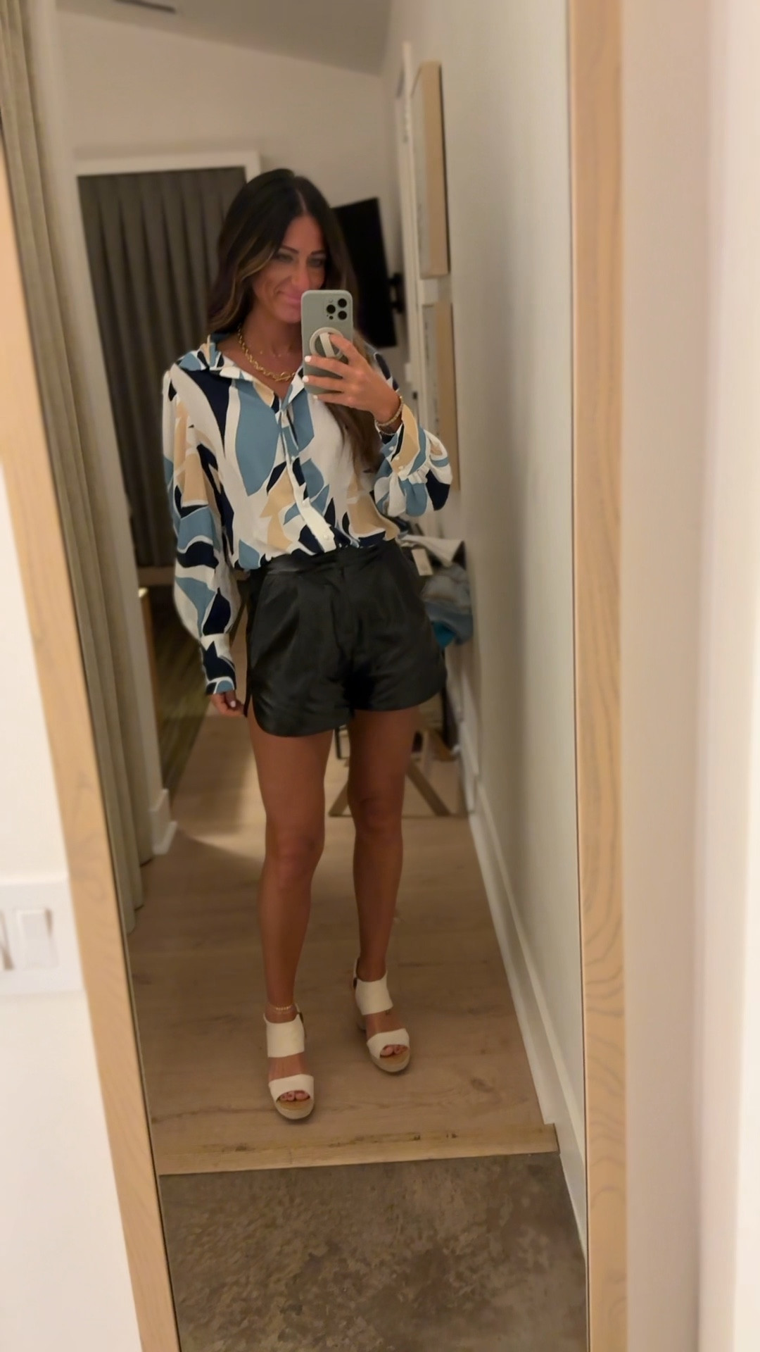 My favorite blouse is a part of the big Amazon spring sale! And these leather shorts come in so many fun colors and are on sale, too! Wore this outfit for our Spring Break trip to Napa  

#LTKStyleTip #LTKTravel #LTKSaleAlert