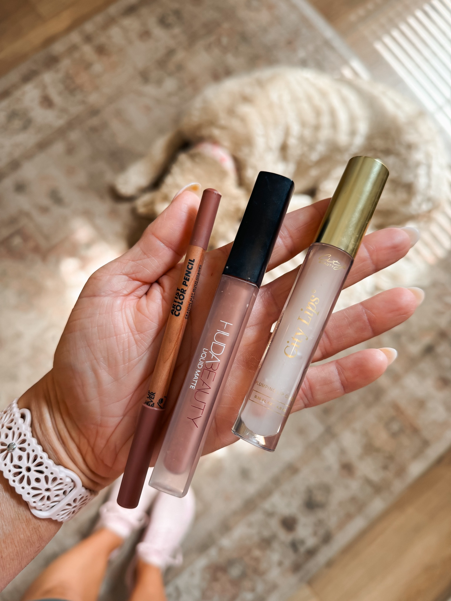 My current lip color trio. Neutral lip pencil, matte liquid lipstick, city beauty lip plumping gloss. Lipliner color: Wherever Walnut, Lipcolor: Wifey, Plumping gloss: Clear

#LTKBeauty #LTKOver40 #LTKFindsUnder50