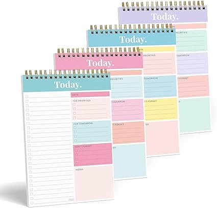 S&O Daily Planner Notepad for Productivity - 52 Page Office To Do List - Undated Coiled Note pape... | Amazon (CA)
