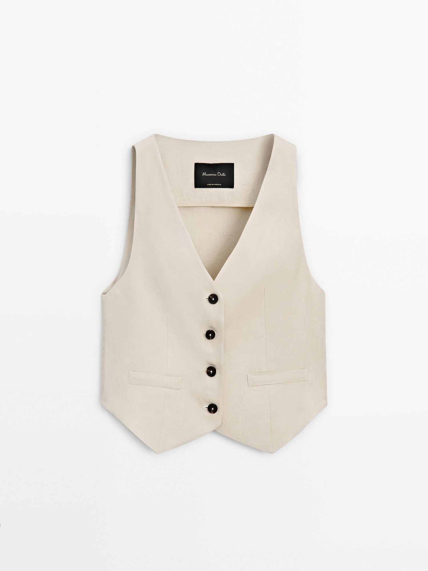 100% linen suit waistcoat | Massimo Dutti (US)