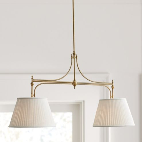Margot Brass Double Pendant Light with Shades | Ballard Designs, Inc.