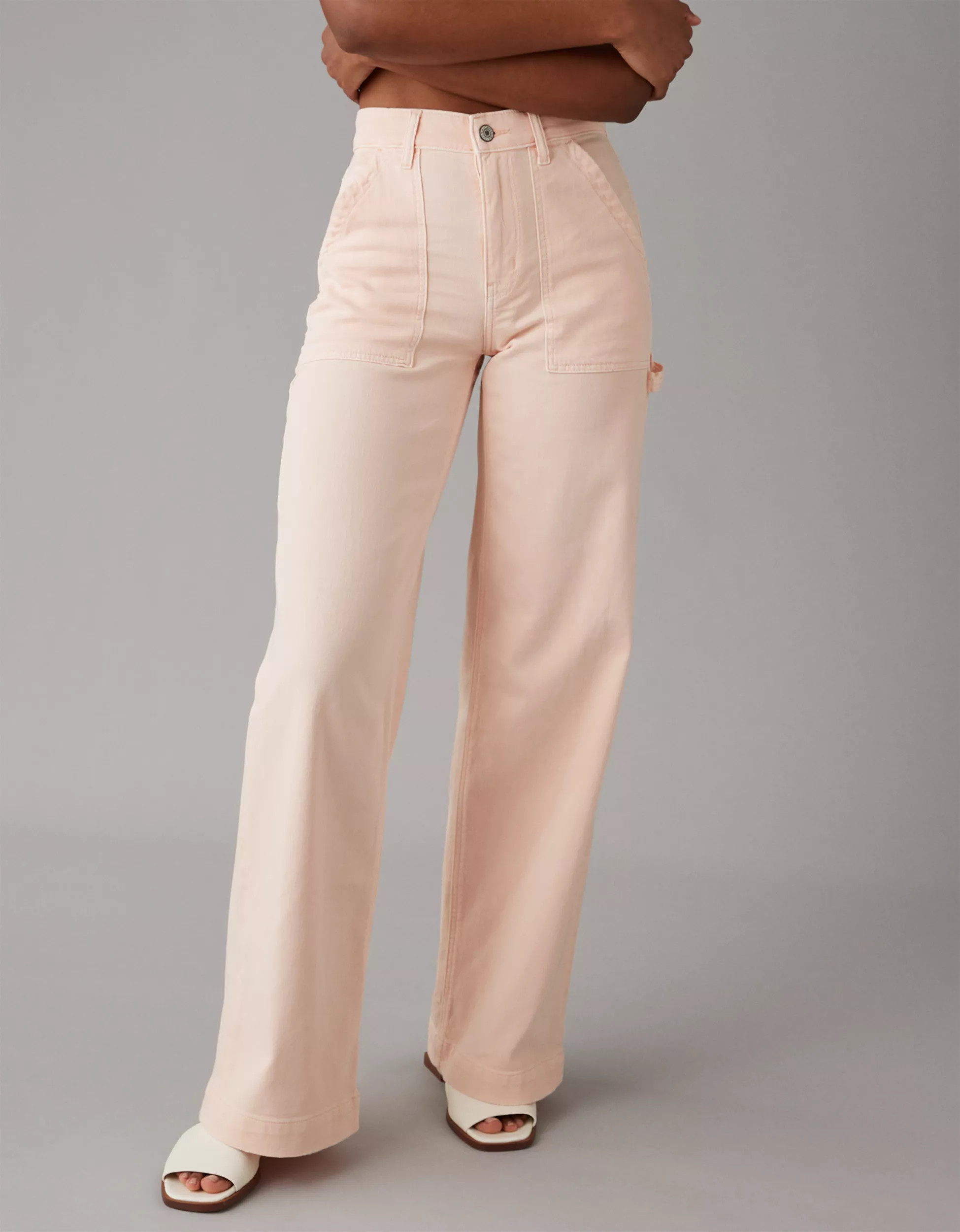 AE Dreamy Drape Stretch Super High-Waisted Baggy Wide-Leg Pant | American Eagle Outfitters (US & CA)