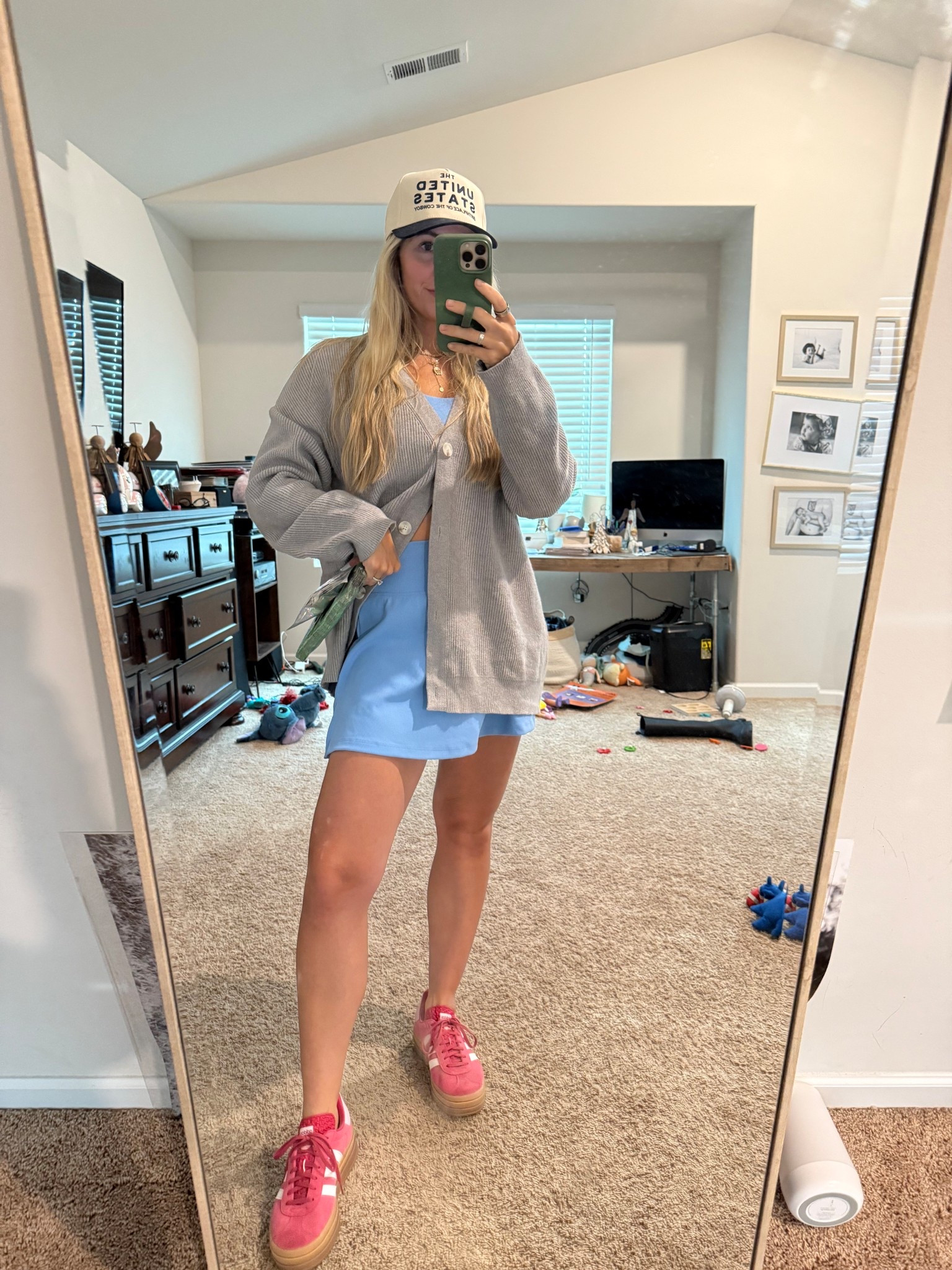 Salt project bra in small and skirt in small 
Sweater medium from Amazon! Best sweater, I reach for it weekly in the fall and winter. 

#LTKSeasonal #LTKFindsUnder50