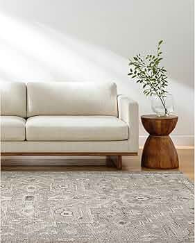 Becki Owens x Surya Elle Medallion Area Rug , 7'10" x 10', Light Grey | Amazon (US)