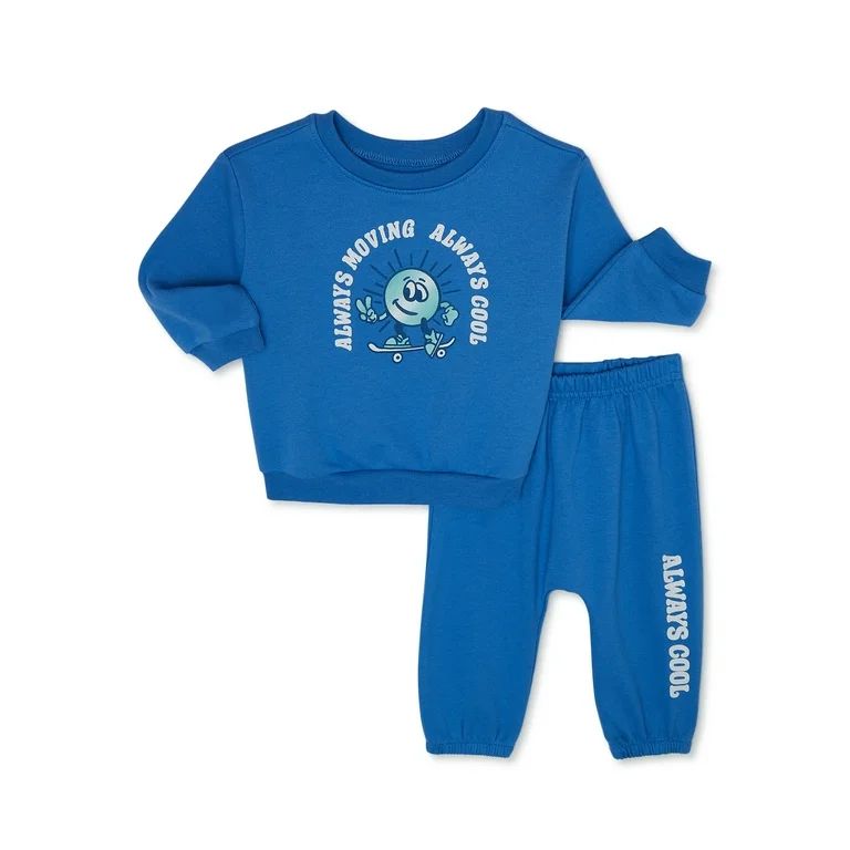 Garanimals Baby Boy Fleece Outfit Set, 2-Piece, Sizes 0-24 Months | Walmart (US)