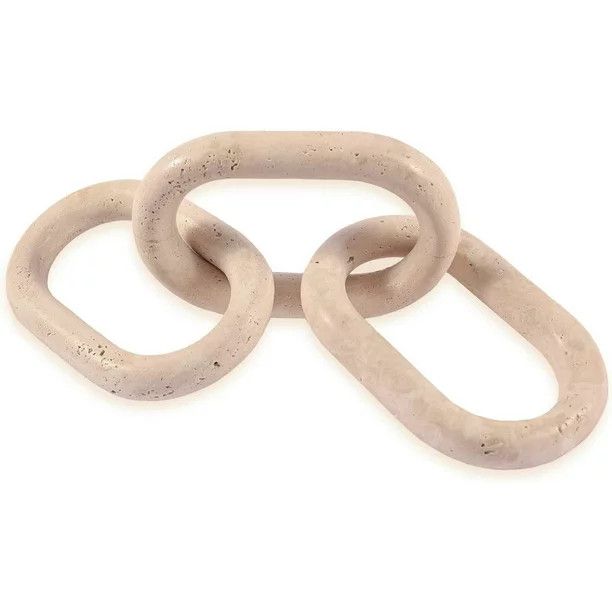 YIGOU Decorative Object - Marble Figurine Chain Link - Made of Natural Travertine Stone - Décor ... | Walmart (US)