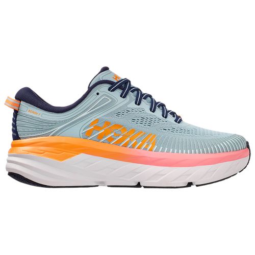 HOKA ONE ONE Bondi 7 - Women's Running Shoes - Blue Haze / Black Iris, Size 8.5 | Eastbay