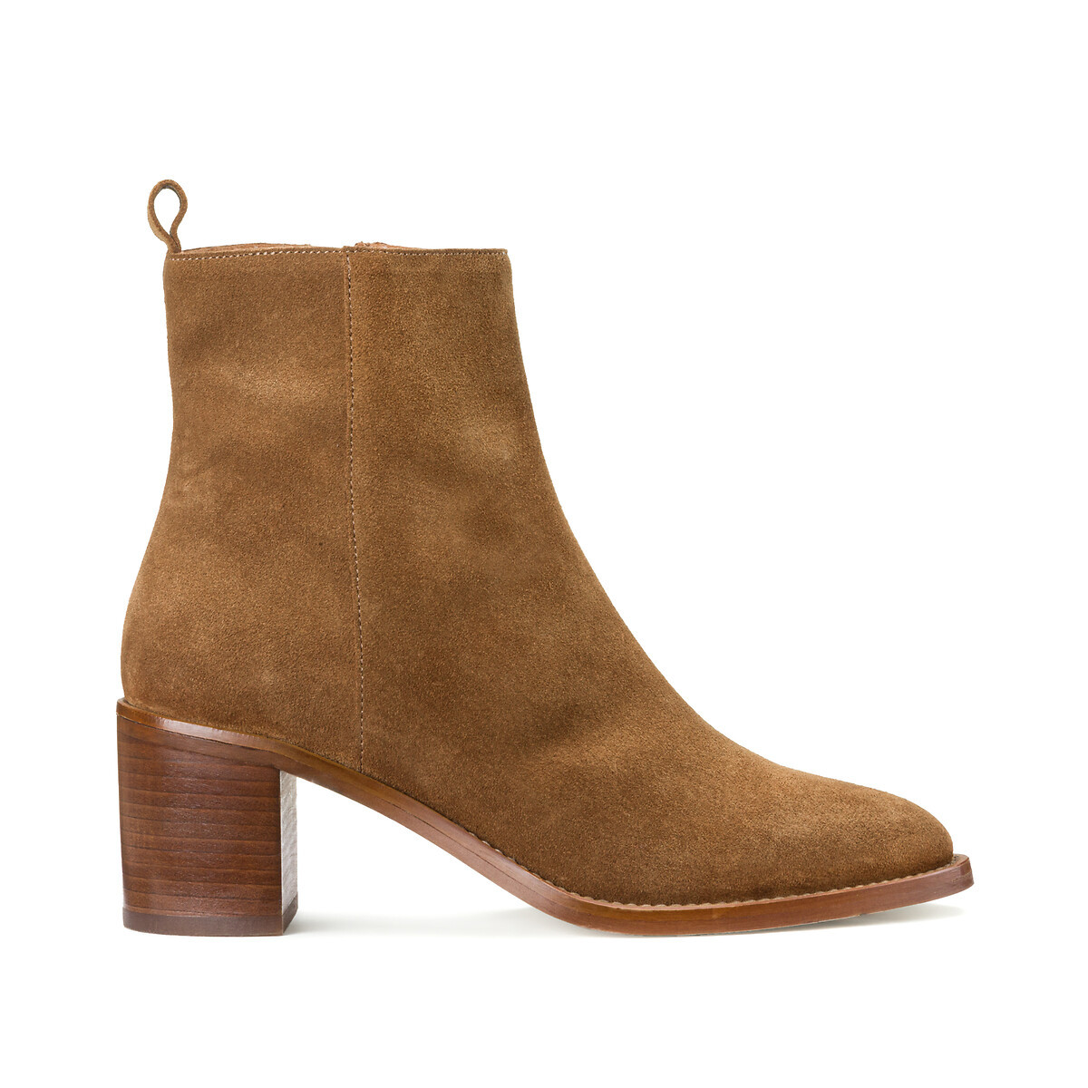 Bottines en cuir talon large, fabriquées en Europe | La Redoute (FR)
