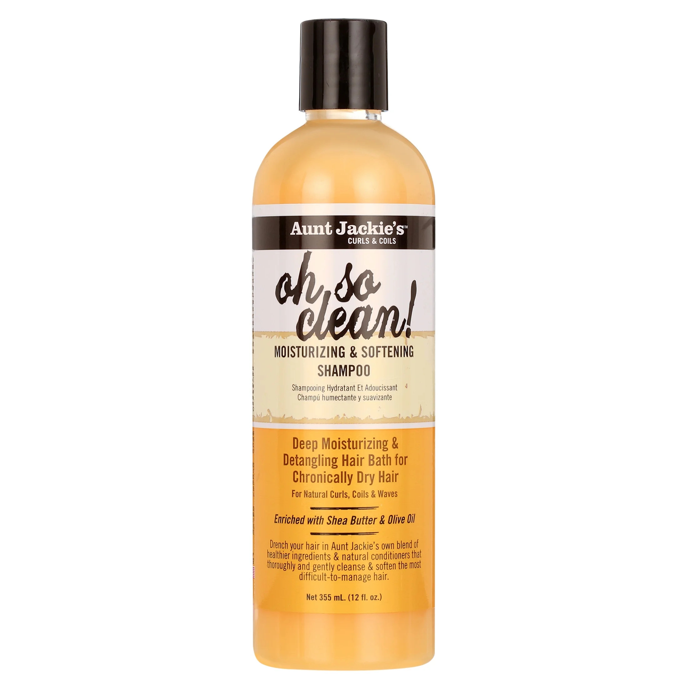 Aunt Jackie's Curls & Coils Oh So Clean Moisturizing & Softening Shampoo, 12 fl oz | Walmart (US)