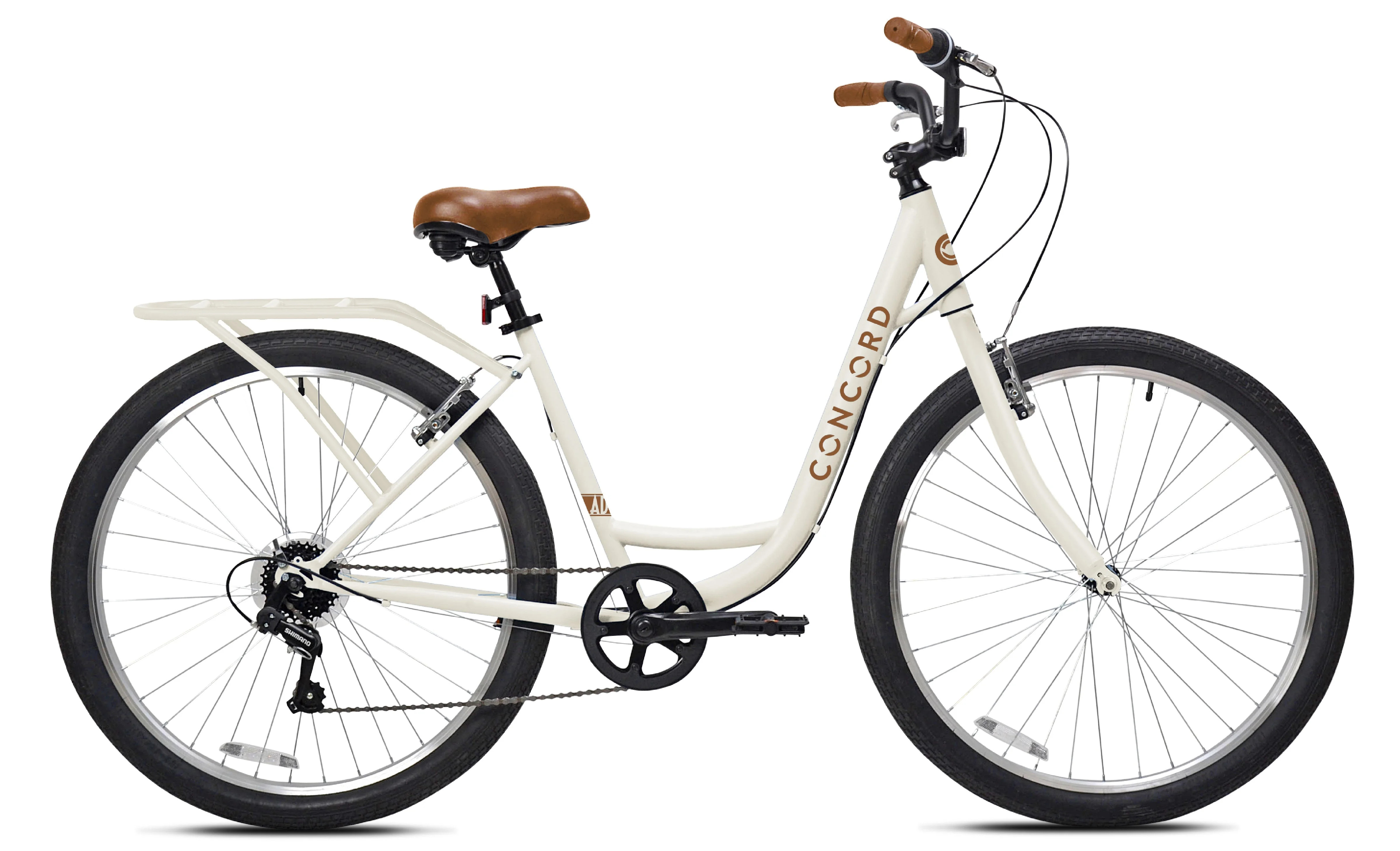 27.5" Concord Laguna Comfort Bicycle, 27.5" Wheels, Fits Adult Riders 5'4"-6'2", Unisex, Cream | Walmart (US)
