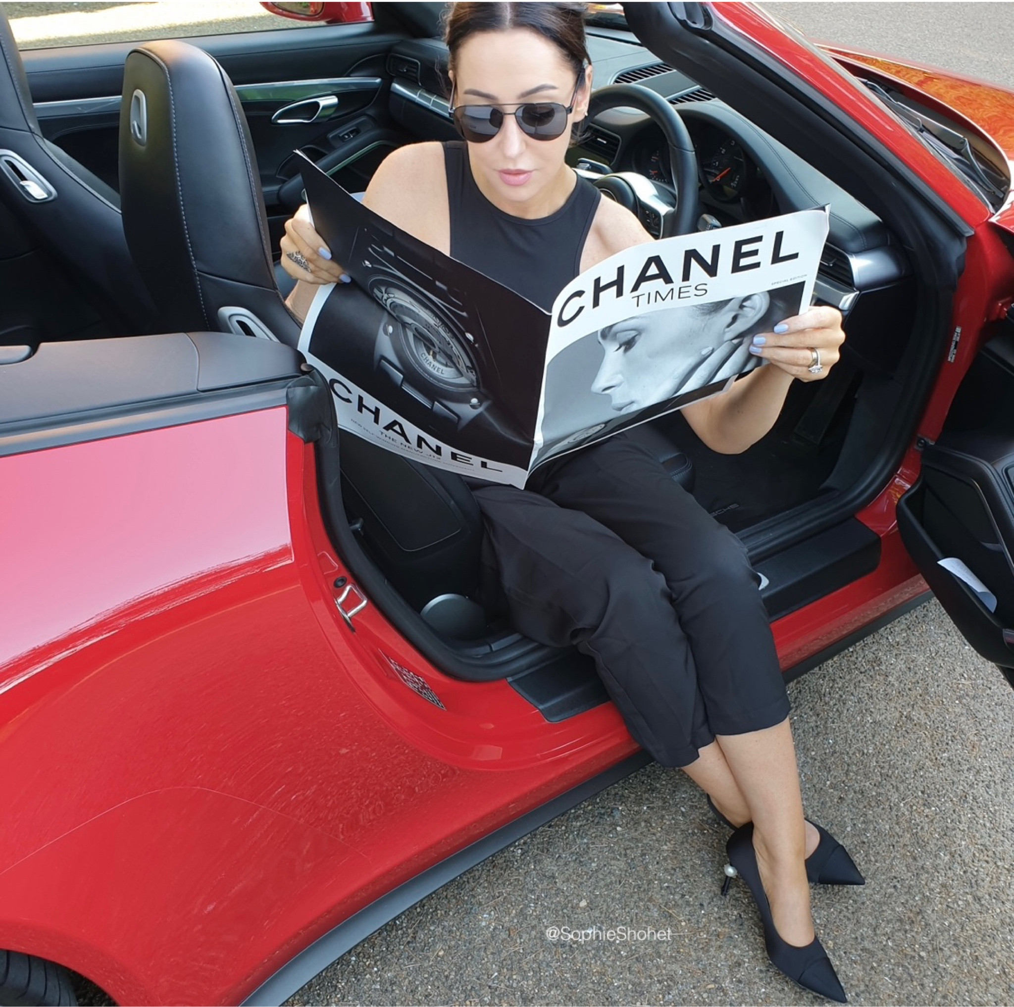 Black jumpsuit, black point toe heels, slingback heels, black sunglasses 

#LTKSeasonal #LTKeurope #LTKstyletip
