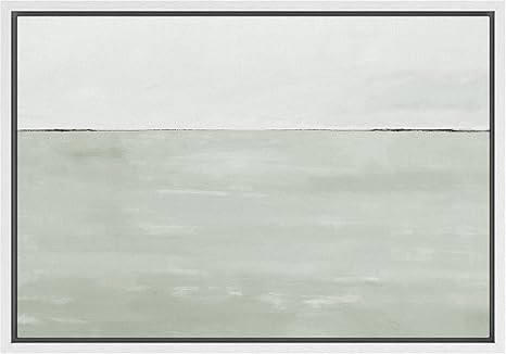 SIGNWIN Framed Canvas Print Wall Art Gray Watercolor Pastel Color Field Abstract Shapes Illustrat... | Amazon (US)