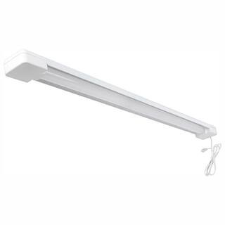 3 ft. 30-Watt 4000K Bright White 1-Light 3000 Lumens White Integrated LED Hanging Shop Light Fixt... | The Home Depot