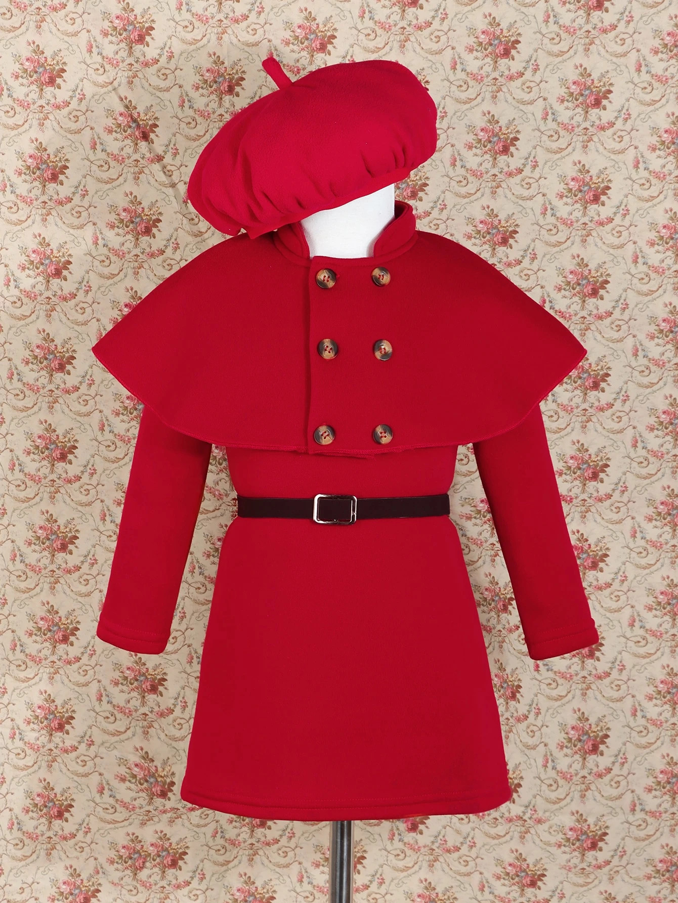 Toddler Girls Double Breasted Belted Dress Without Hat SKU: sk2210185018362369(50 Reviews)$11.20$... | SHEIN