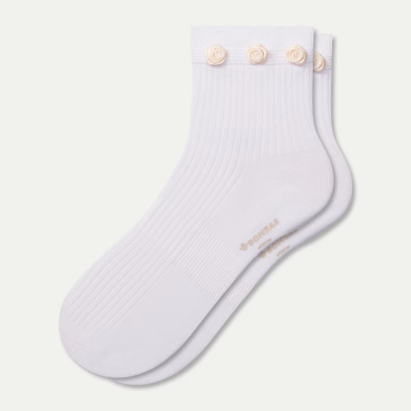 Women's Rosette True Rib Quarter Socks | Bombas