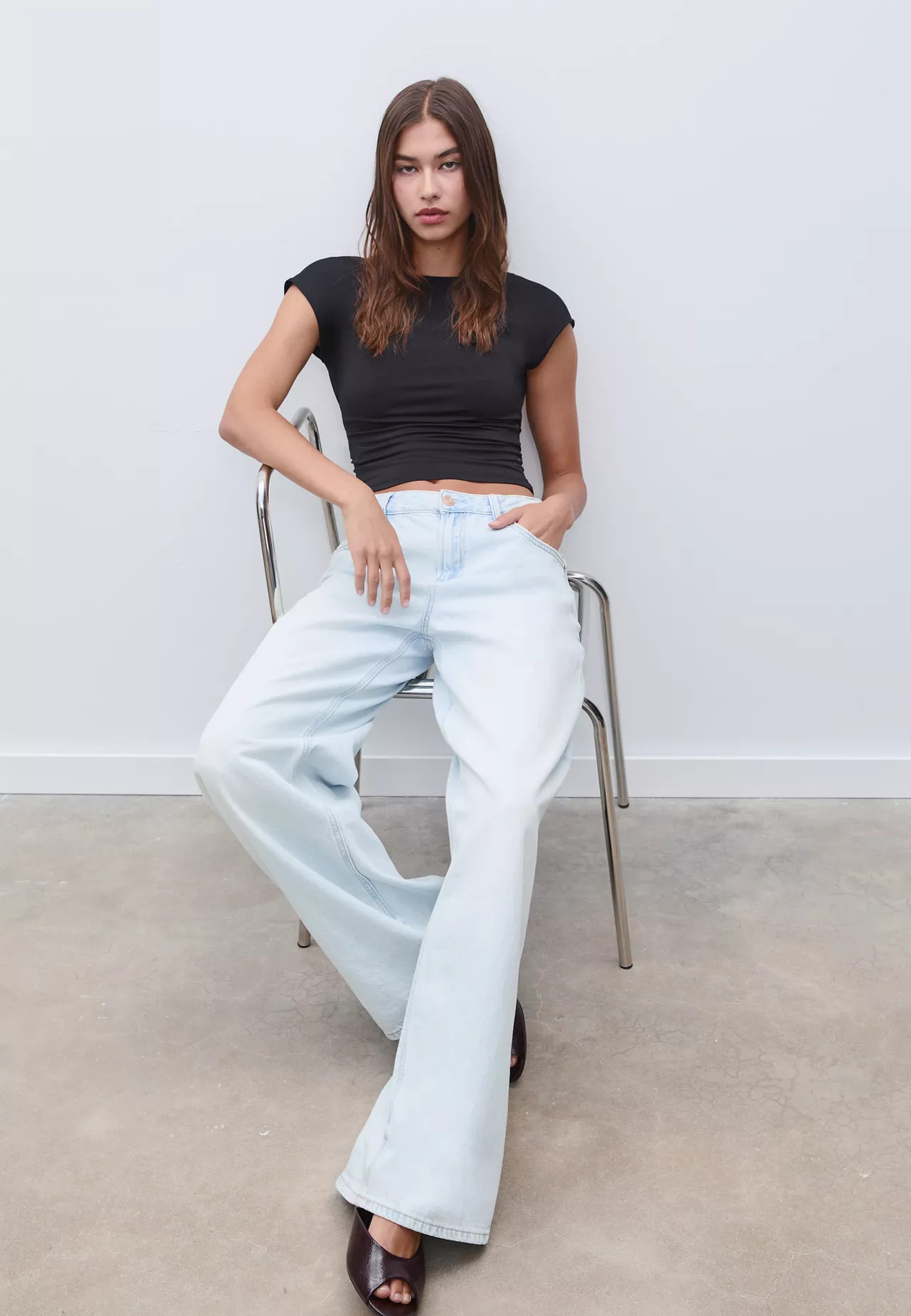 D91 Low wide-leg jeans | Stradivarius (UK)